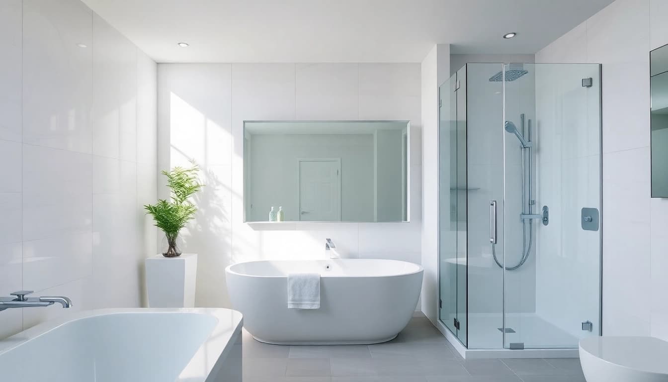 Experience elegant showers uk in a modern bathroom with sleek designs and bright natural light.