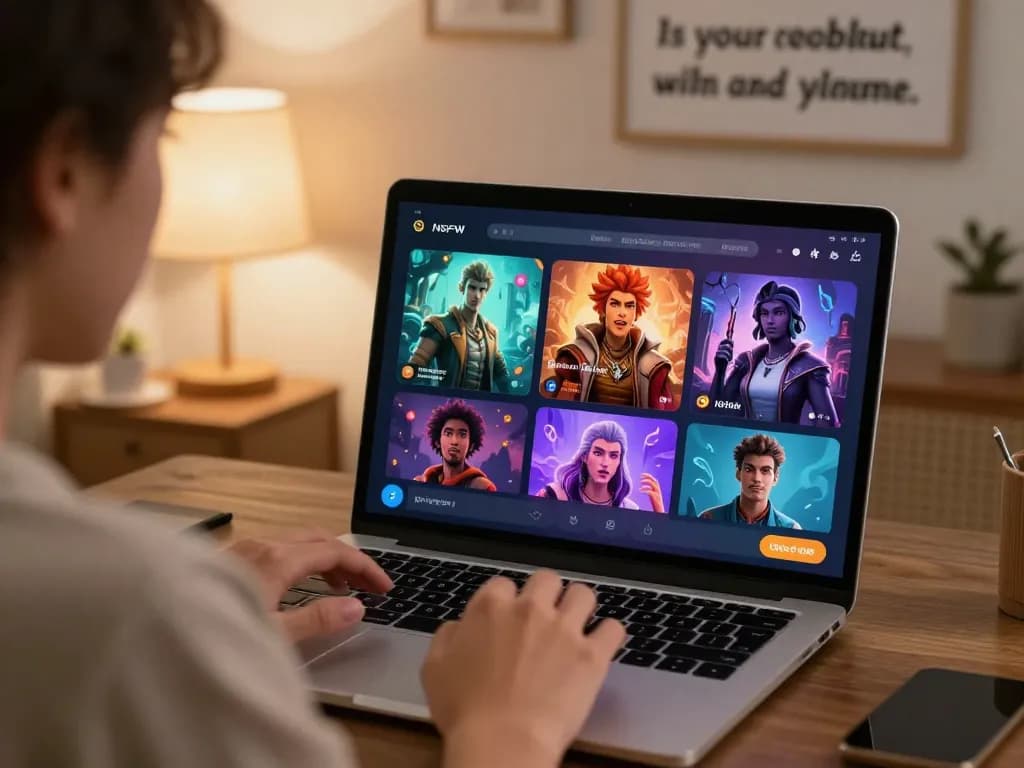 Engaging ai nsfw chat experience with vibrant interactive characters in a cozy home environment.