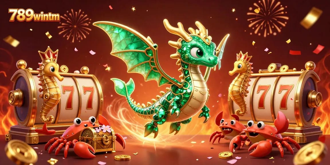 Join the excitement at 789wintm with dynamic casino elements in a festive 3D scene.