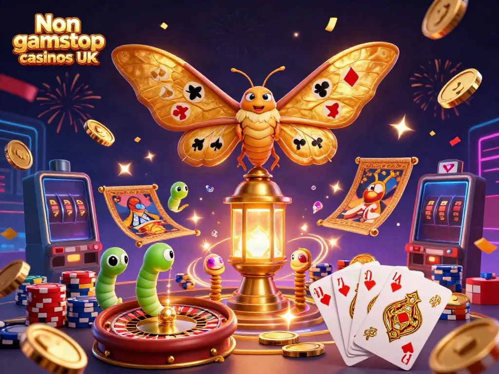 Experience thrilling action at Non gamstop casinos UK with vivid casino scenes and exciting game elements.