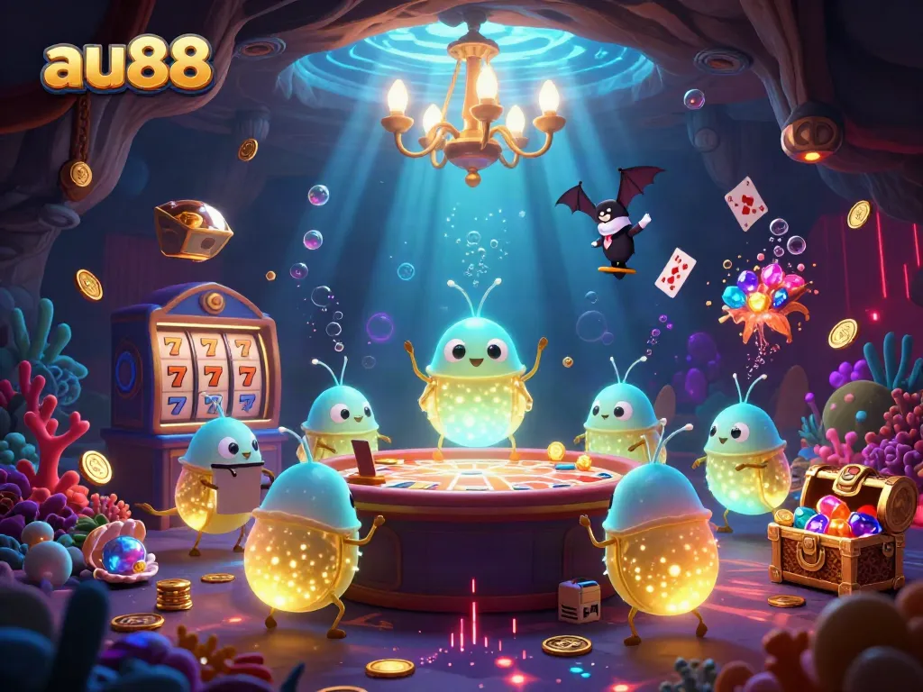 Play at au88's vibrant cave casino illuminated by glowworms and treasures for unforgettable fun!