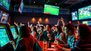 Enthusiastic fans enjoying the atmosphere at Nhà Cái SV88 sportsbook.