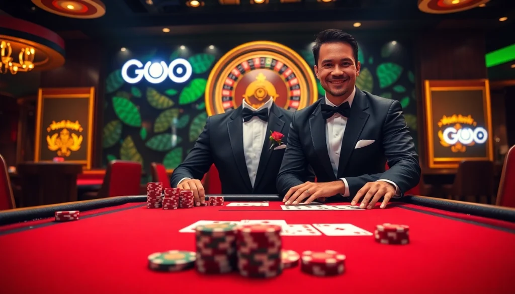 GO8 poker night with vibrant chips and cards, highlighting the casino excitement.