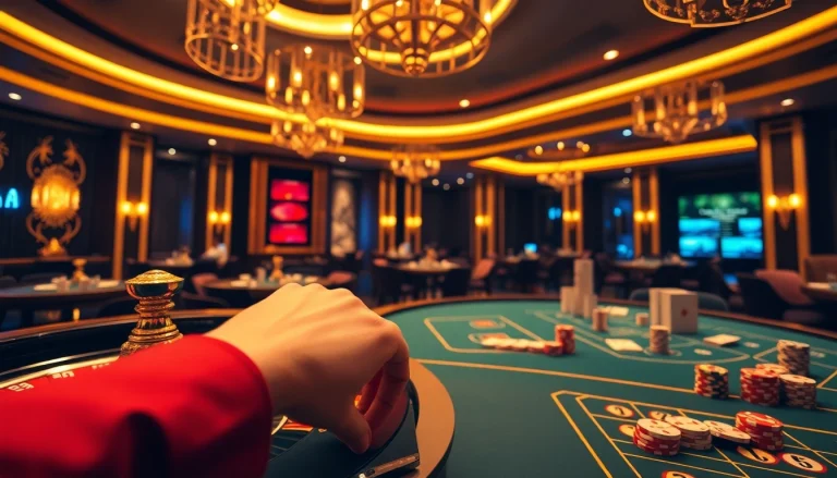 Win79 players enjoying action at a luxurious casino table.