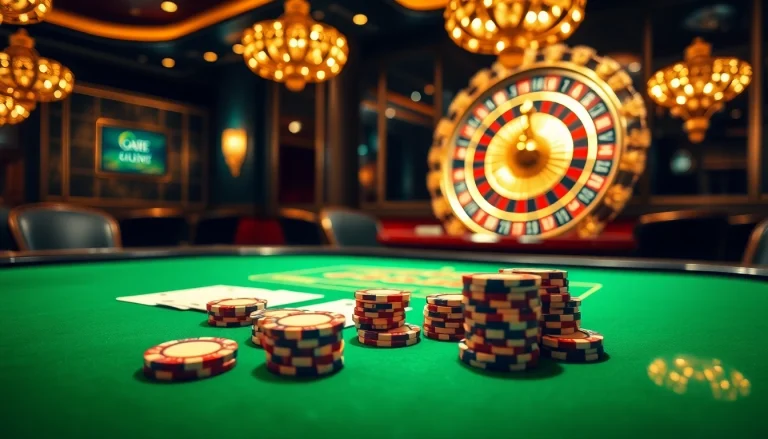 Experience the thrill of game 89bet at a luxurious casino table with cards and chips.