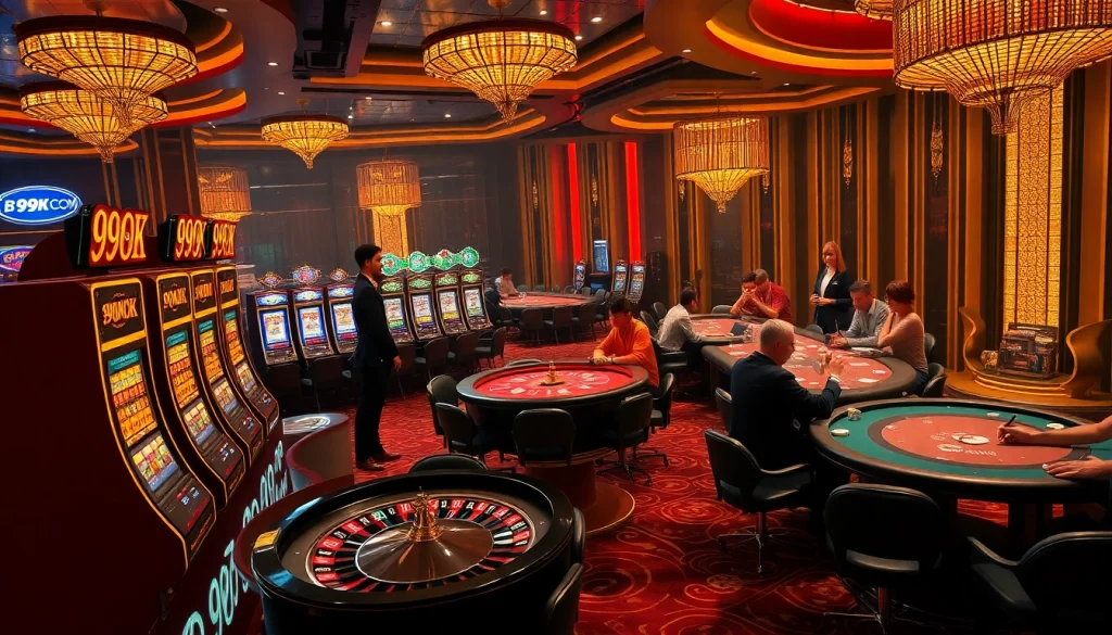 Experience the thrill of victory at 99OK COM's luxurious casino with dynamic games and vibrant ambiance.