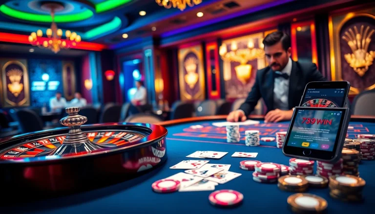 Experience the thrill of gambling at https://789winjj.com/ with vibrant casino tables and excited players.