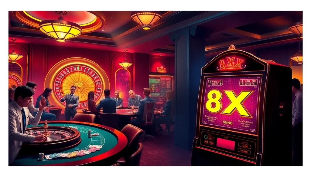 Experience the thrill of gambling at a luxurious casino featuring the exciting 8XX slot machine.