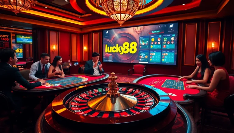 Experience thrilling gambling moments at lucky88 casino with vibrant tables and engaging players.
