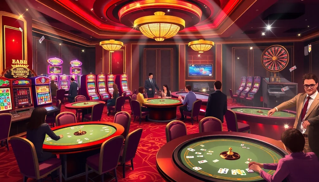 Experience the thrilling action at gem88 casino with vibrant slot machines and poker play.