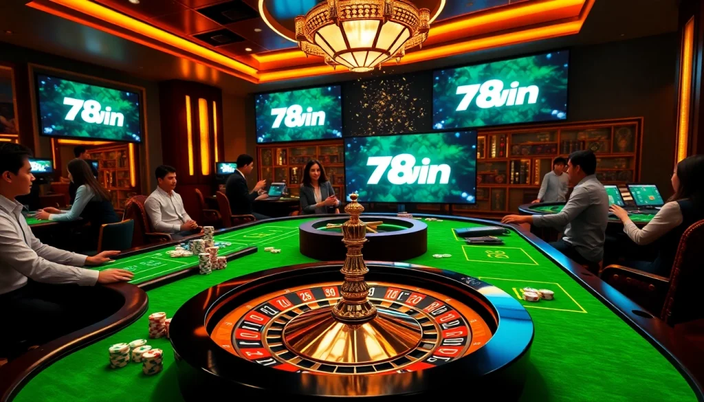Experience the excitement of betting at 78win online casino, with vibrant tables and engaging players.
