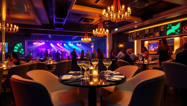 Dinner sxm at Club Noir: Upscale nightlife with stunning ambiance, elegant seating, and gourmet dishes.