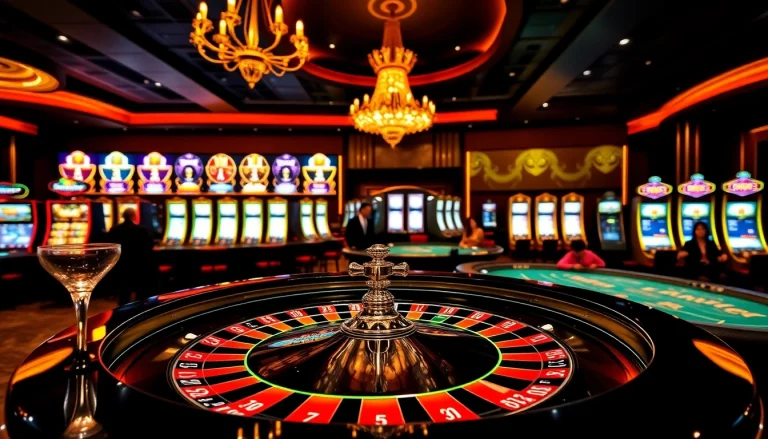 Experience thrilling gameplay at rr88's elegant casino scene with vibrant roulette action.