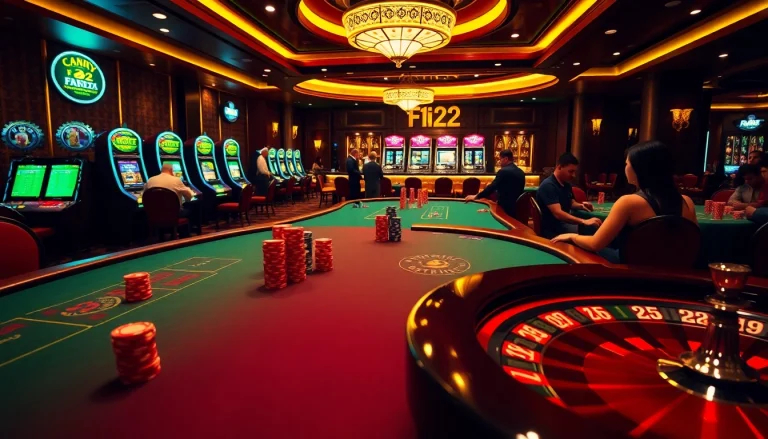 Experience the thrilling atmosphere at https://f122.com.br/ with luxurious casino tables and vibrant games.