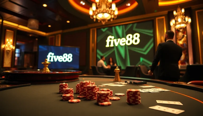 Experience high-stakes poker at five88 with elegant gameplay and vibrant casino ambiance.