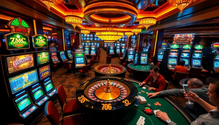 Experience real-time thrills at 7mcn's vibrant casino, featuring dynamic slot machines and an exciting atmosphere.