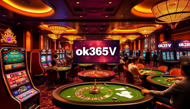 Engaging players at https://ok365vi.net/ in a luxurious online casino environment filled with dynamic gambling activities.