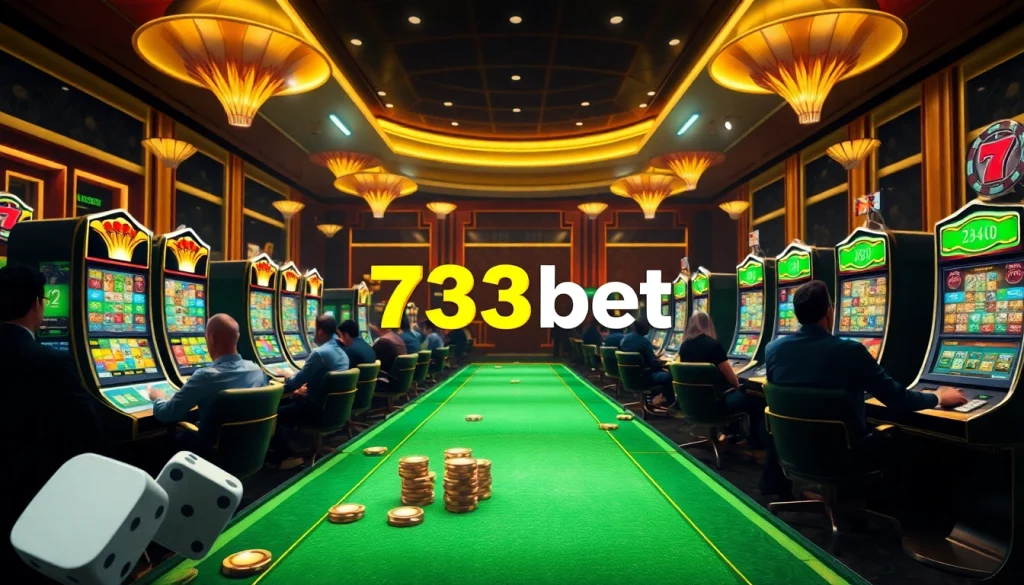 Experience thrilling online gaming with the 733bet App featuring vibrant slots and engaging poker tables.