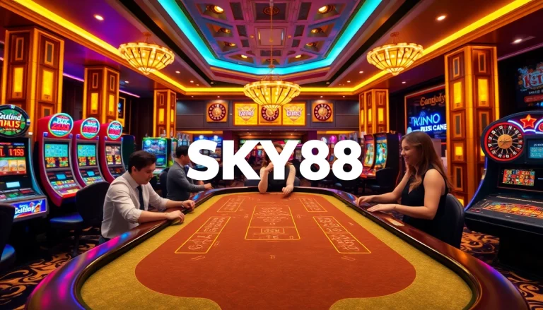 Play at SKY88's exciting casino tables filled with vibrant games and winning moments.