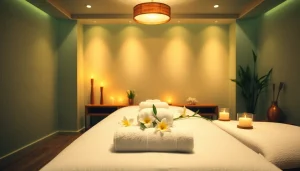 Spa Ads promoting a serene and inviting spa environment with professional treatment setup