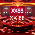 Exciting gambling atmosphere at XX88 casino with roulette, chips, and vibrant gameplay.
