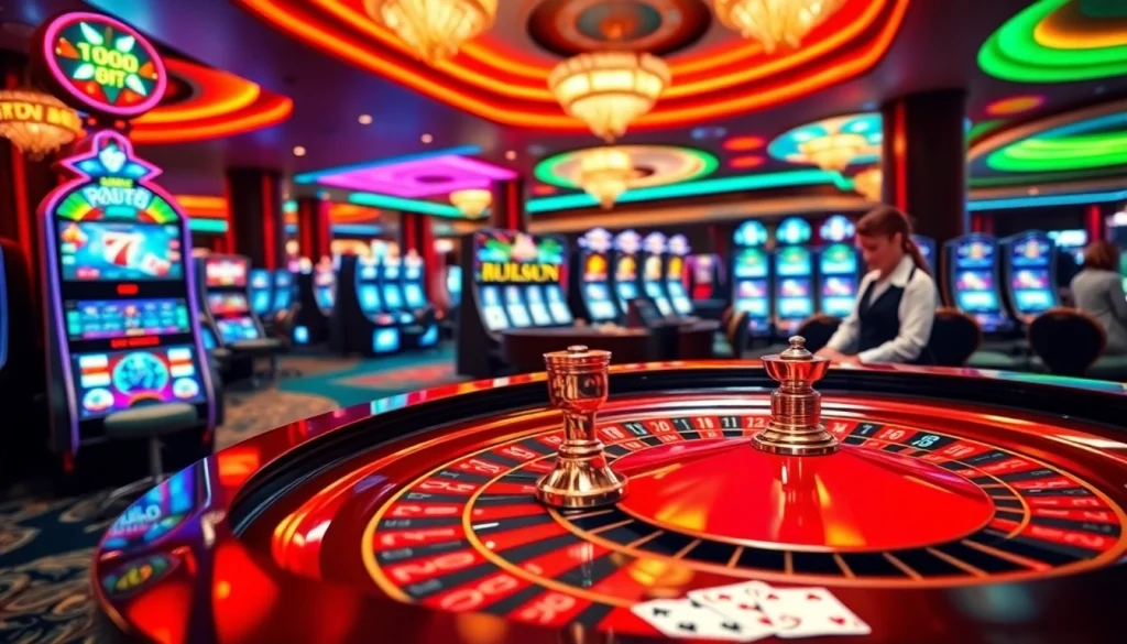 Experience the excitement of gaming at DR88 with vibrant tables and engaging slot machines.