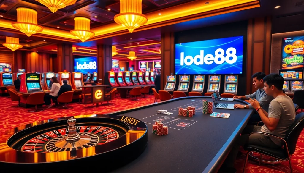 Experience thrilling gaming at lode88 with vibrant online casino atmosphere and engaging betting action.
