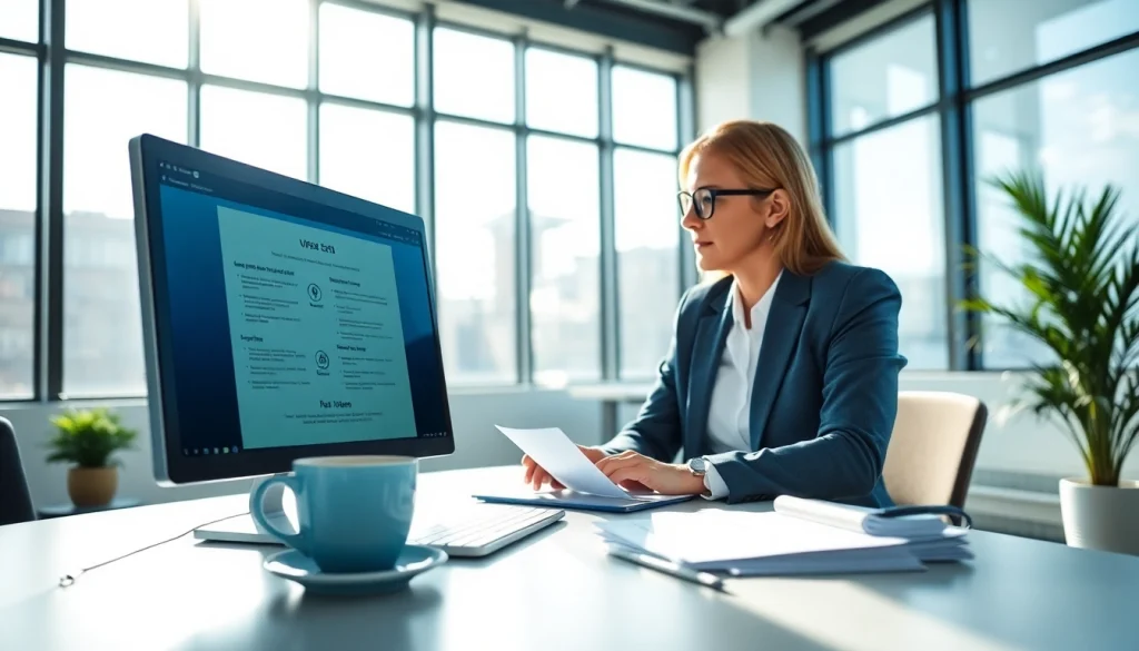 Efficient process using the uk eta online application on a computer screen in a bright office.