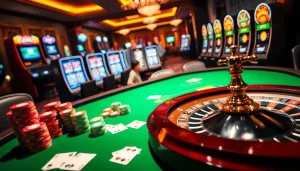 Experience the excitement of Lc888 with vibrant casino games and enticing poker chips.