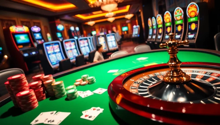 Experience the excitement of Lc888 with vibrant casino games and enticing poker chips.