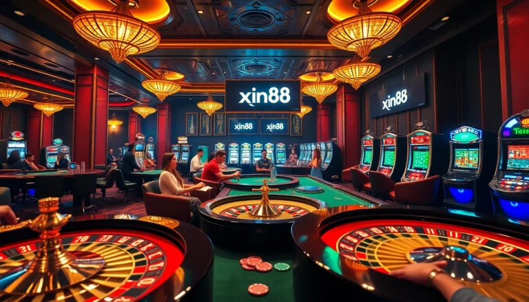Experience the excitement of xin88 with vibrant casino tables, sleek slot machines, and thrilling gameplay.