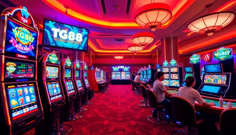 Exciting TG88 online casino scene with engaging games and user-friendly interface.