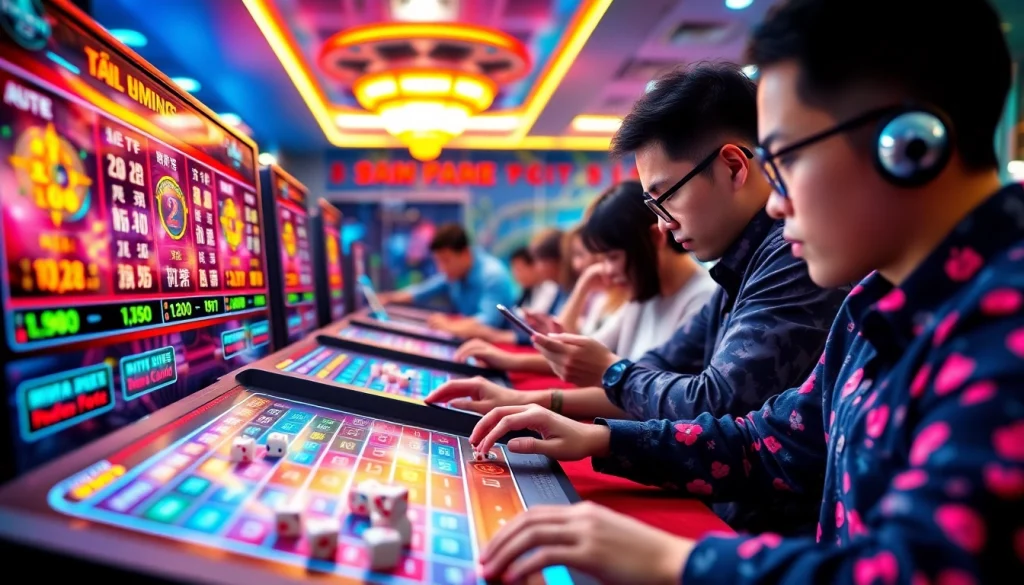 Engaging players immersed in Tài Xỉu MD5 online, showcasing excitement and transparency at https://taixiumd5.world.