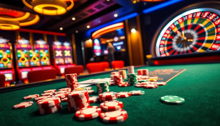 Experience high-stakes gambling at a luxurious casino featuring PS99 poker chips and cards.