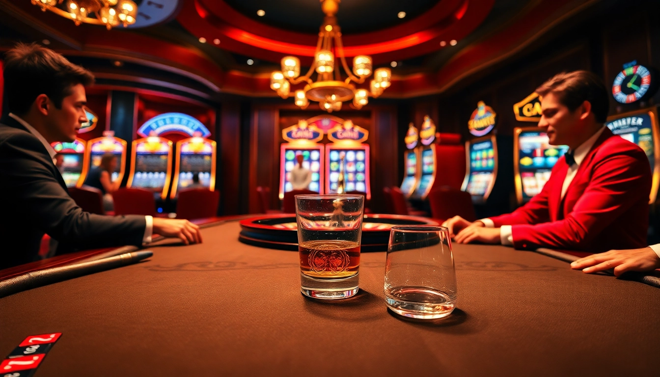 High-stakes gamblers enjoying intense poker action at OK365 casino.