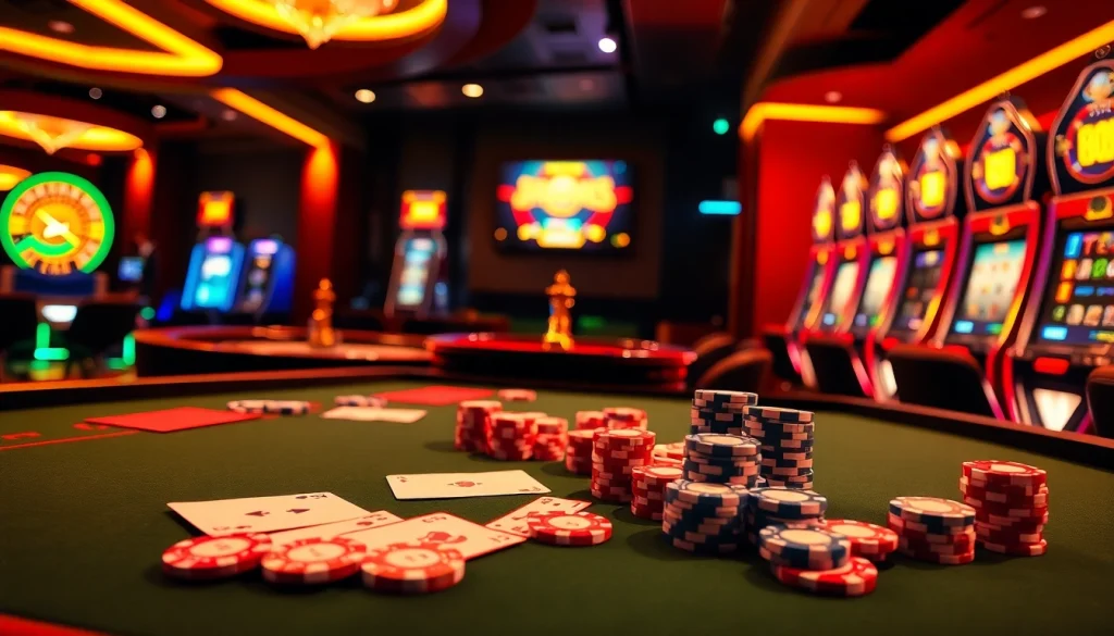 Experience the thrill of HB88 poker with high-stakes chips and vibrant casino action.