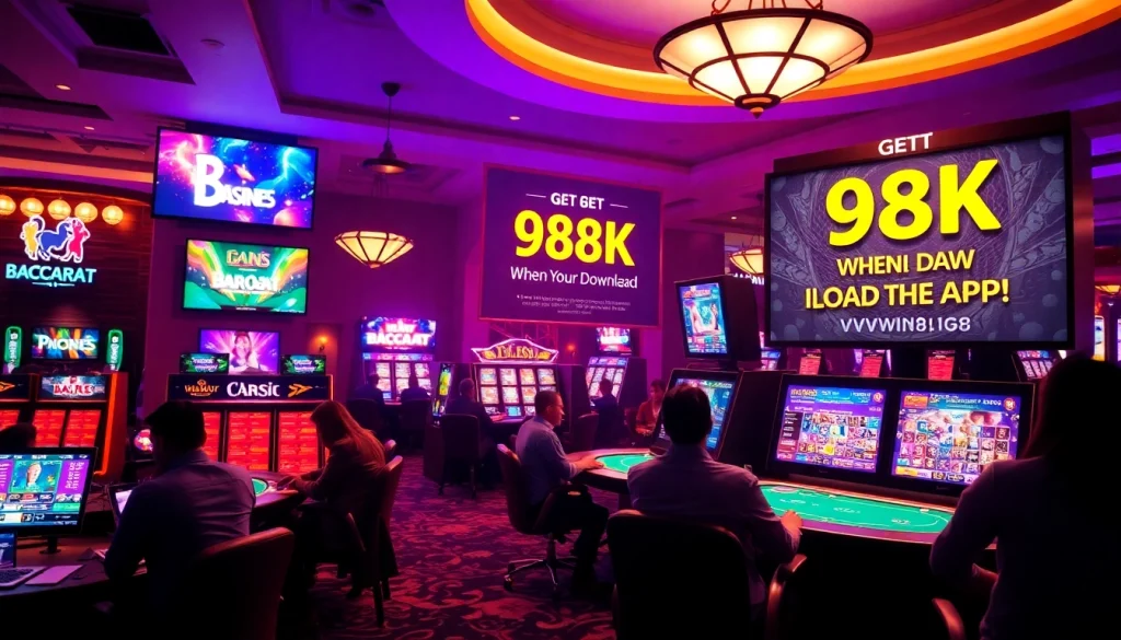 Engaging online gambling scene at vvvwin88.live showcasing casino games and promotions.
