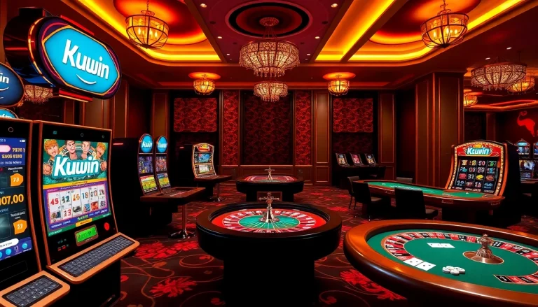 Kuwin enhances the gambling experience with vibrant slot machines and dynamic roulette wheels.