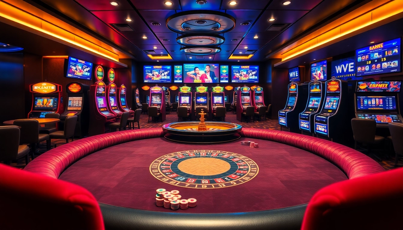 Experience the excitement of ABC 8 in a professional casino setting with poker and slot games.
