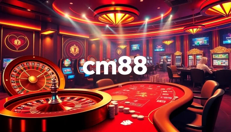 Excited players engaging in strategic gameplay at CM88's luxurious online casino.