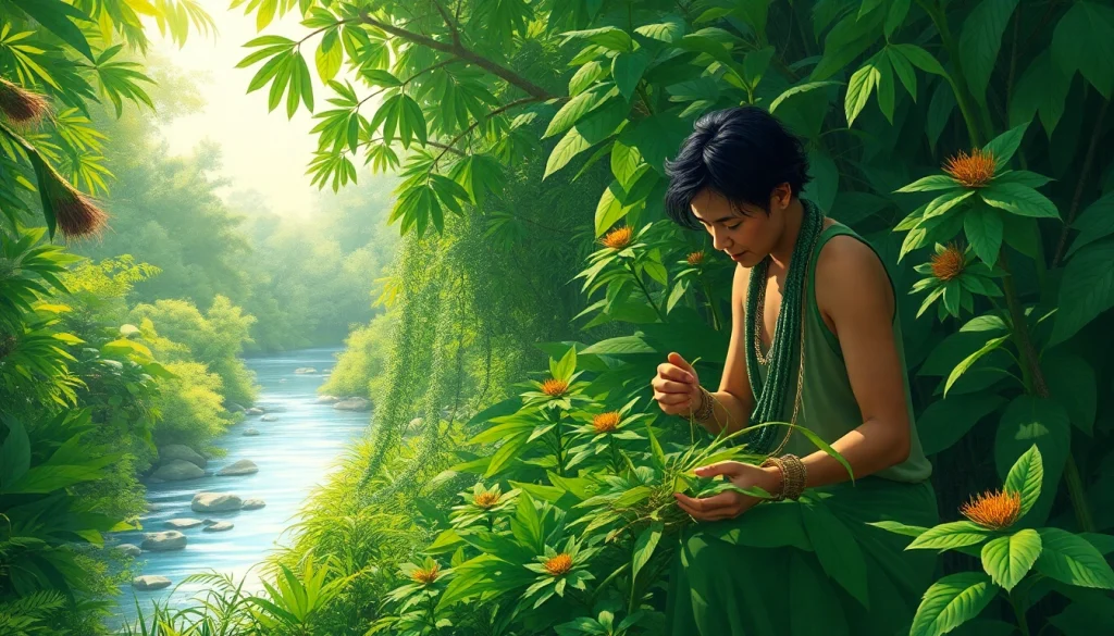 Learn how to get dmt naturally from plants like Mimosa hostilis and Psychotria viridis in this vibrant illustration.