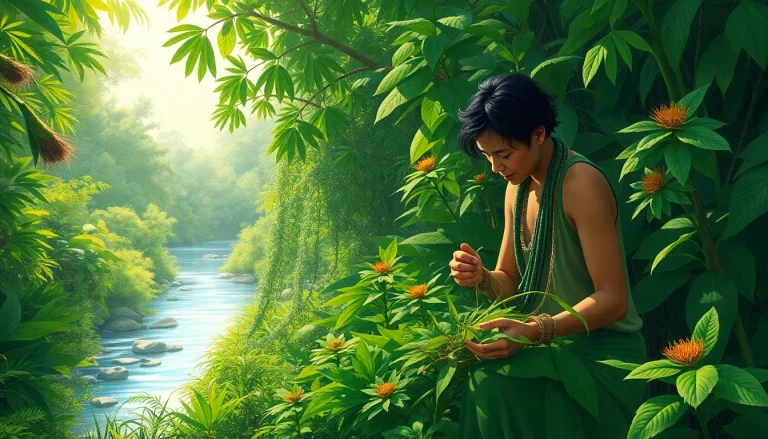 Learn how to get dmt naturally from plants like Mimosa hostilis and Psychotria viridis in this vibrant illustration.