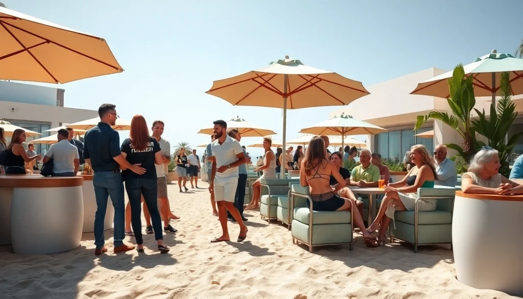 Social club Lloret de Mar vibrant community interactions outside.