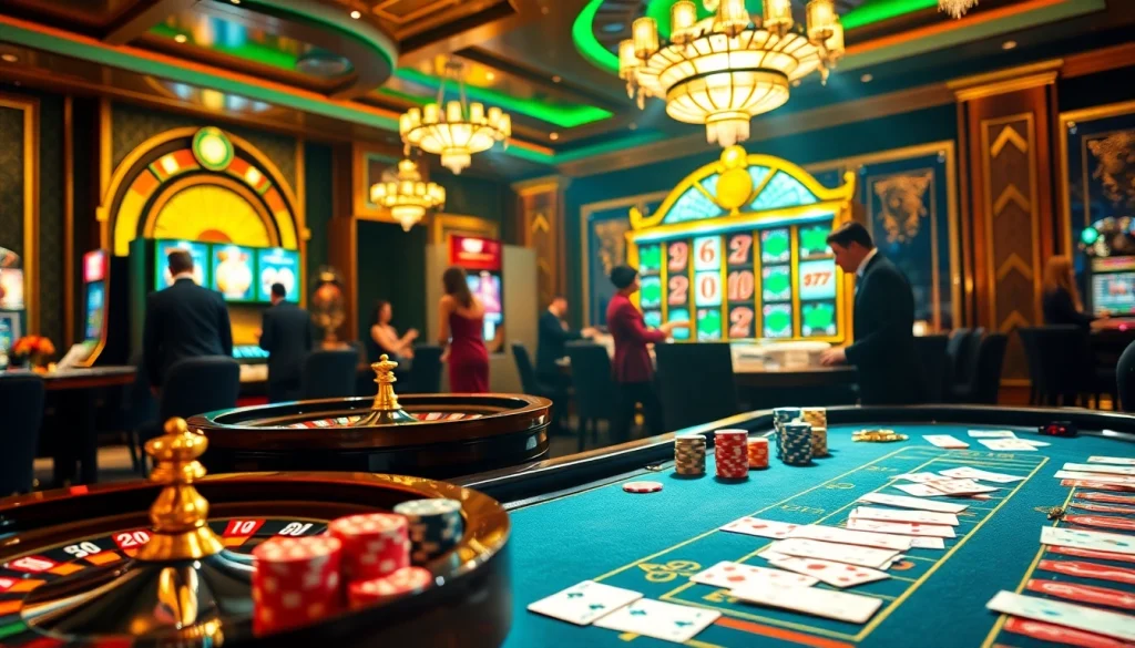 Experience thrilling gameplay at 888new with rich casino tables showcasing cards and poker chips.