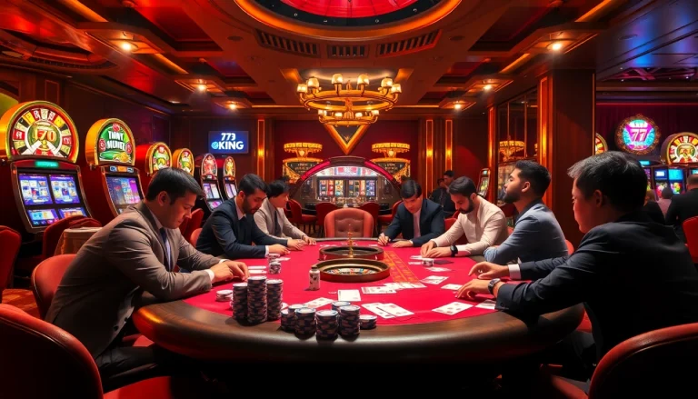 Experience the thrill of 79King with intense poker action and vibrant casino elements.