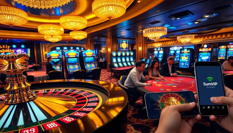 Experience high-stakes gambling excitement at https://sumvip.app/ with engaging casino tables and vibrant slot machines.