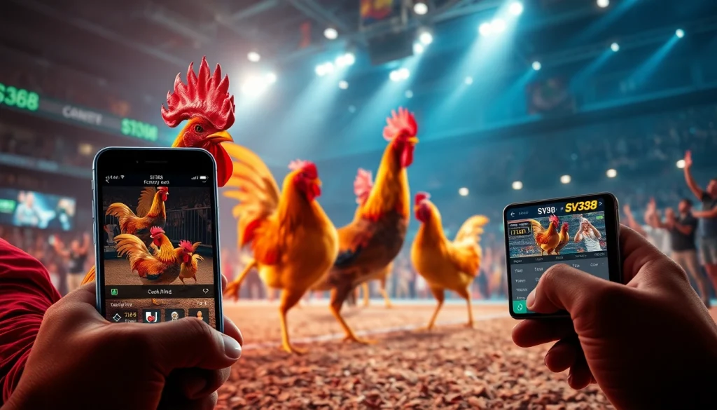 Experience live cockfighting excitement at sv368win.live with a dynamic online platform display.