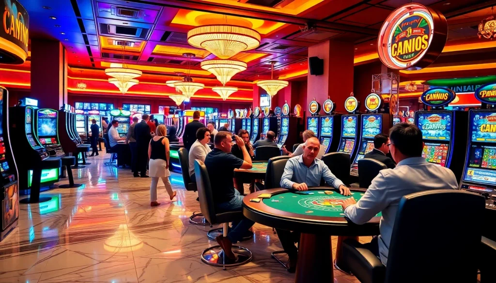 Engaging scene at the meilleur casino en ligne belgique highlighting vibrant games and enthusiastic players.