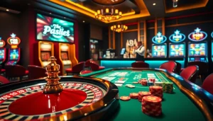 Experience high-stakes gaming at F168 with vibrant casino tables and exciting slot machines.