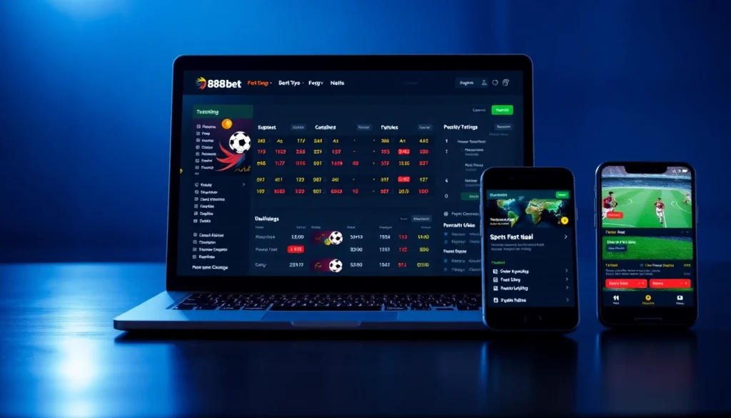Experience seamless online betting with 888b.bet interface showcasing live sports and promotions.